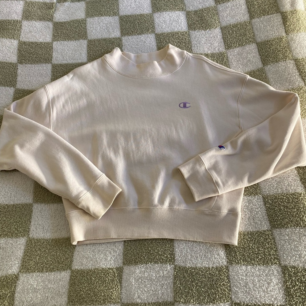 Champion Reverse Weave Cropped Mock Neck Sweatshirt